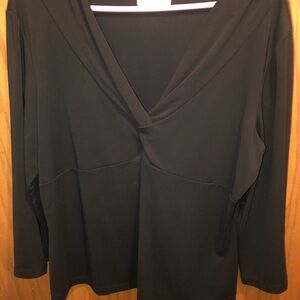 Elegant Black Women's Top Talbots L